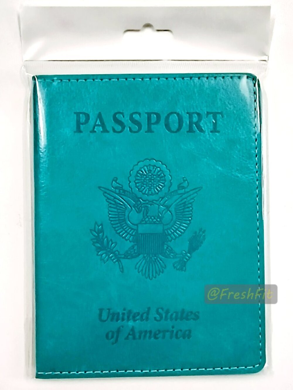 🆕Passport Cover Holder Wallet ID Vaccine Card Slot Faux Leather Teal